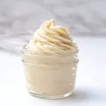 vegan crème pâtissière in a mason jar