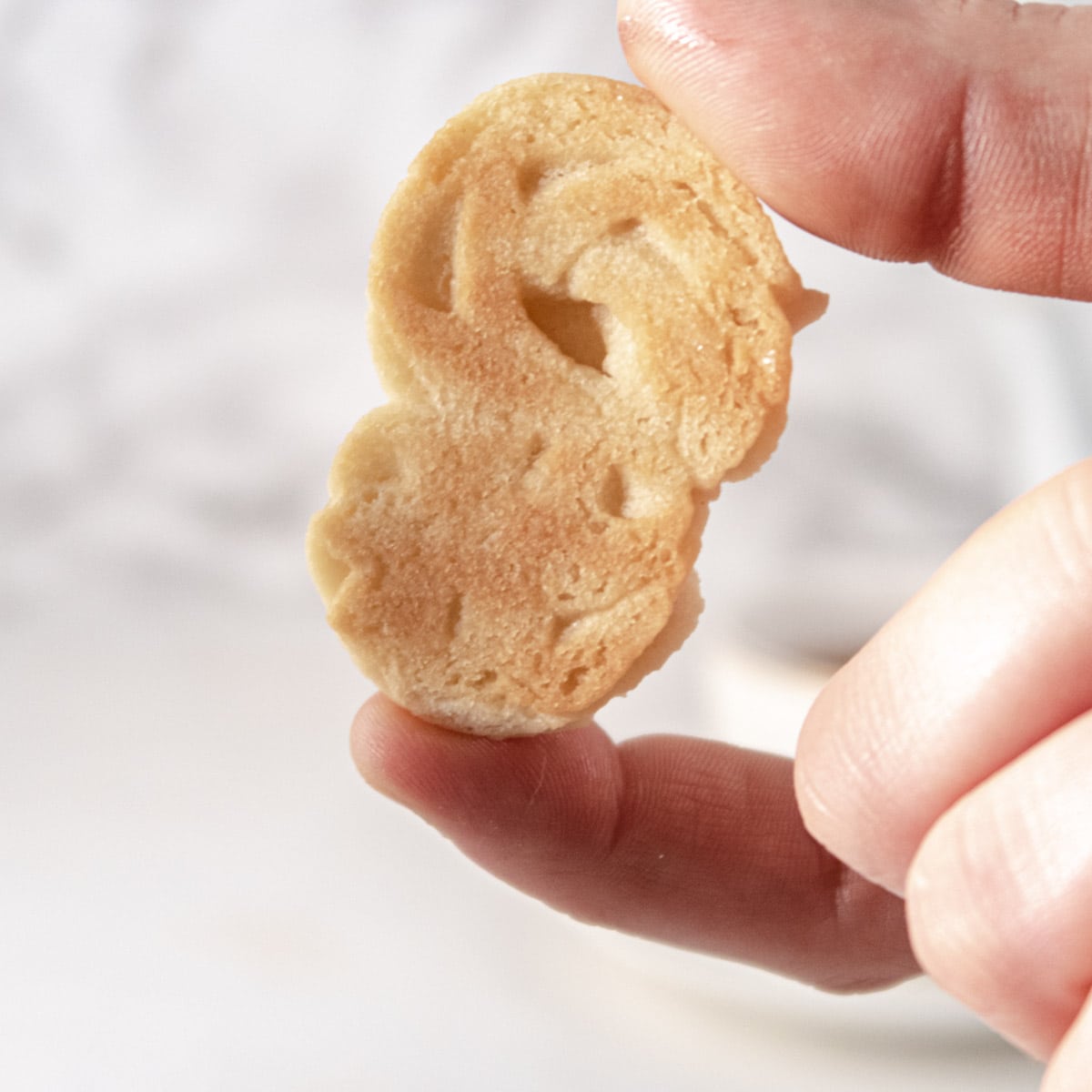 slightly golden underside of a cookie