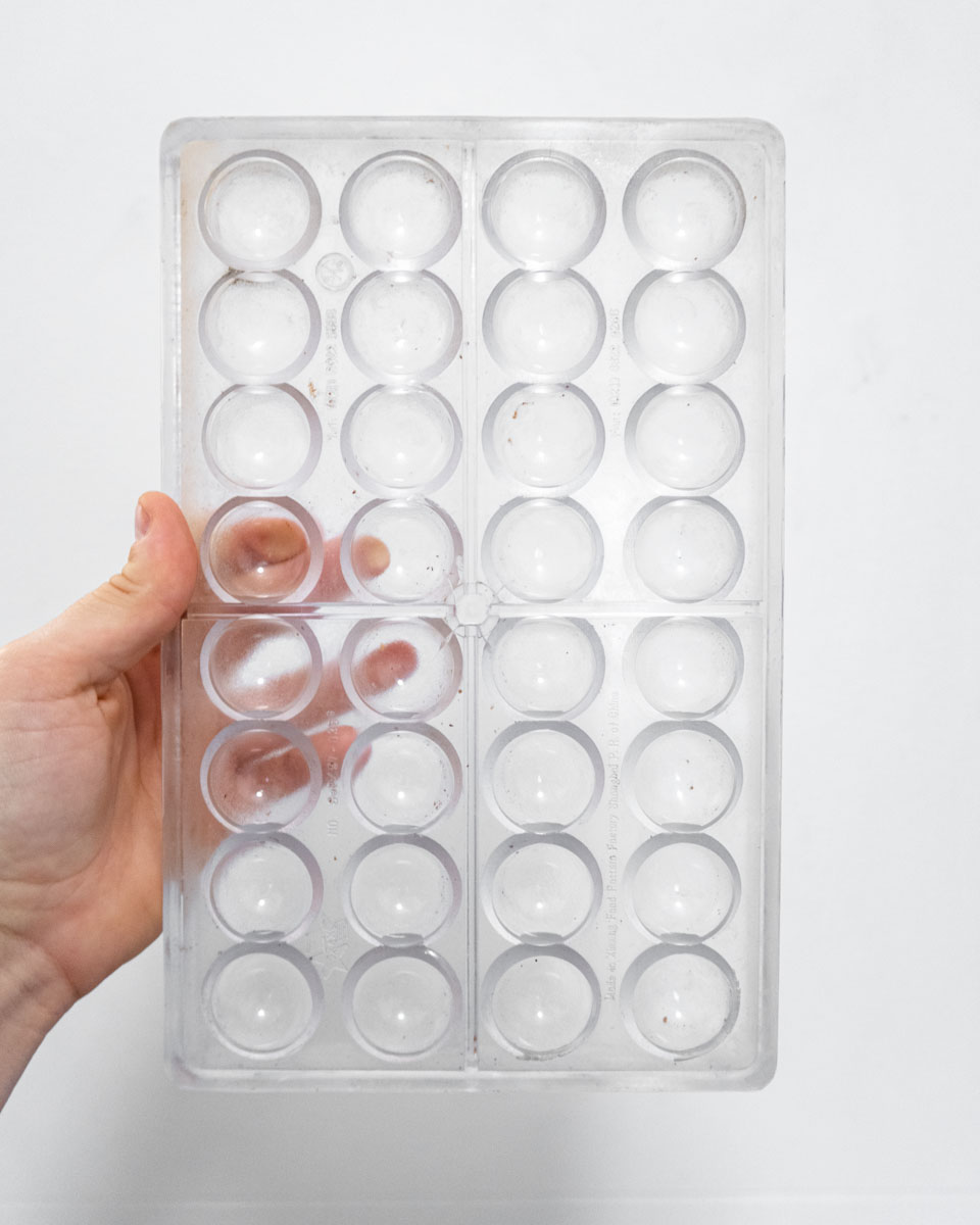 polycarbonate half-sphere chocolate molds