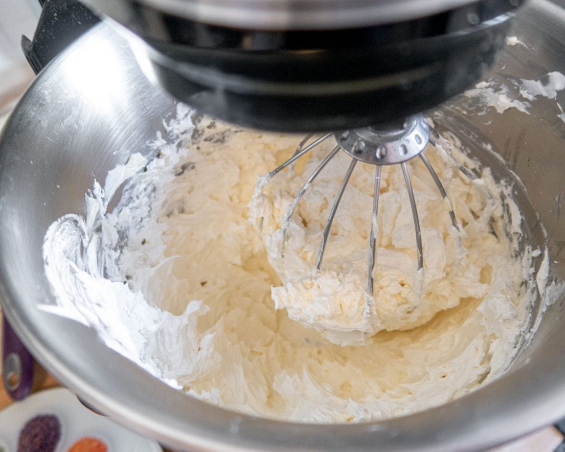 icing in a Kitchenaid stand mixer