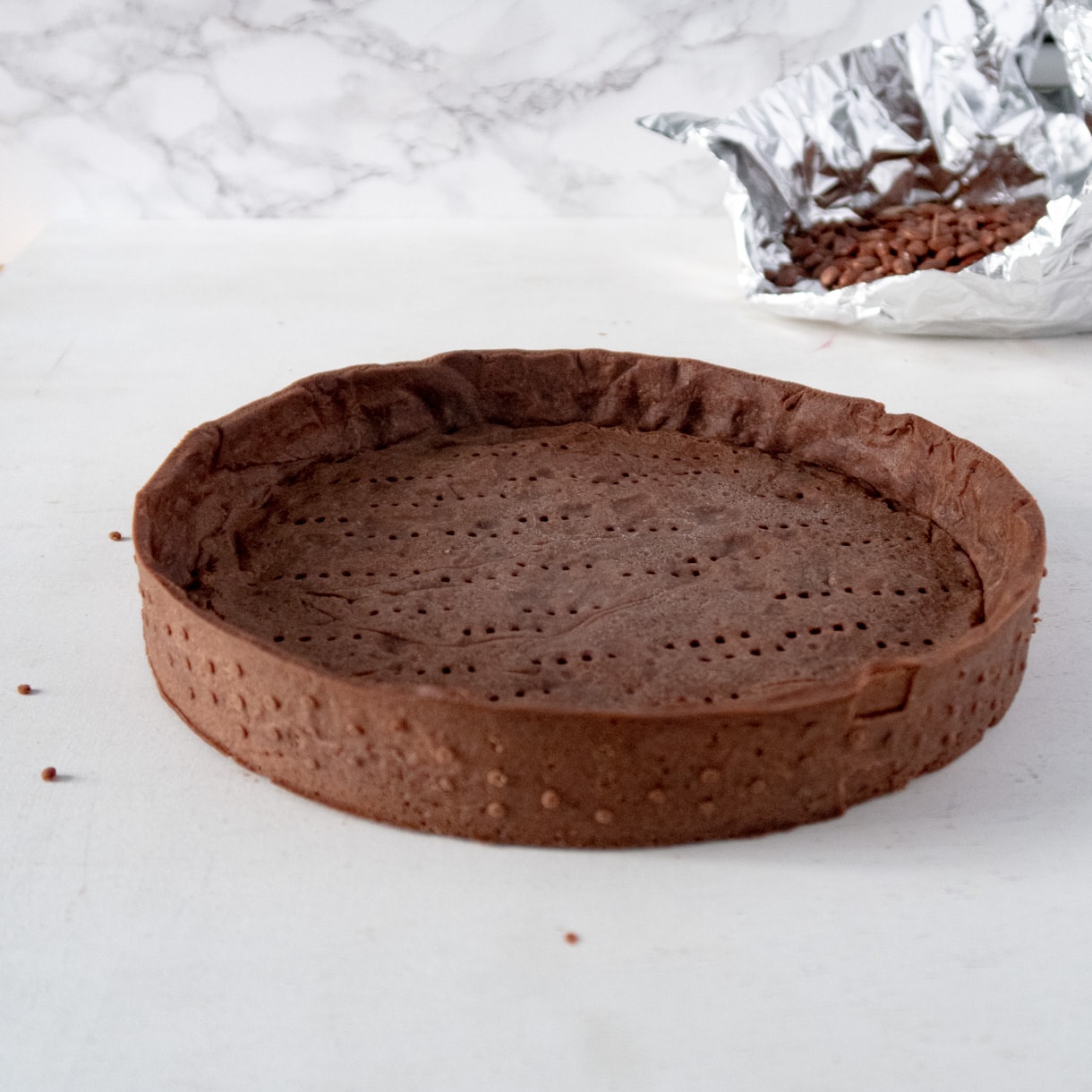 chocolate shortcrust tart shell