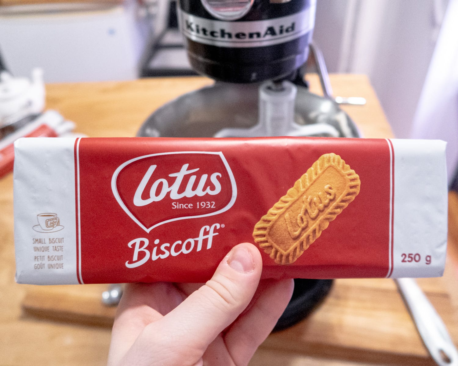 A package of classic Biscoff cookies