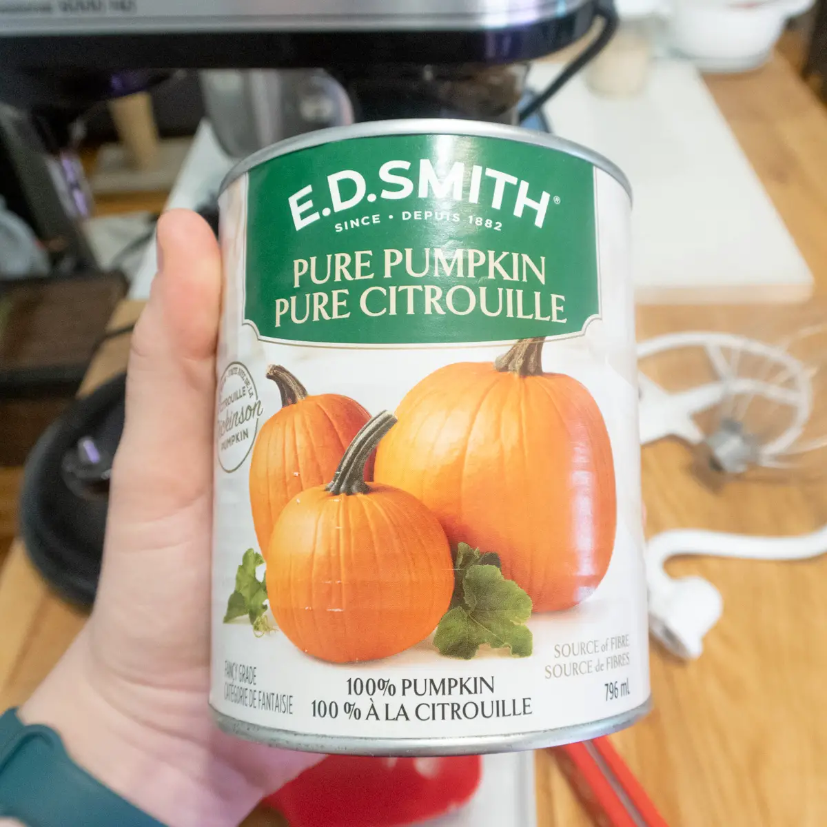 Canned pure pumpkin puree.
