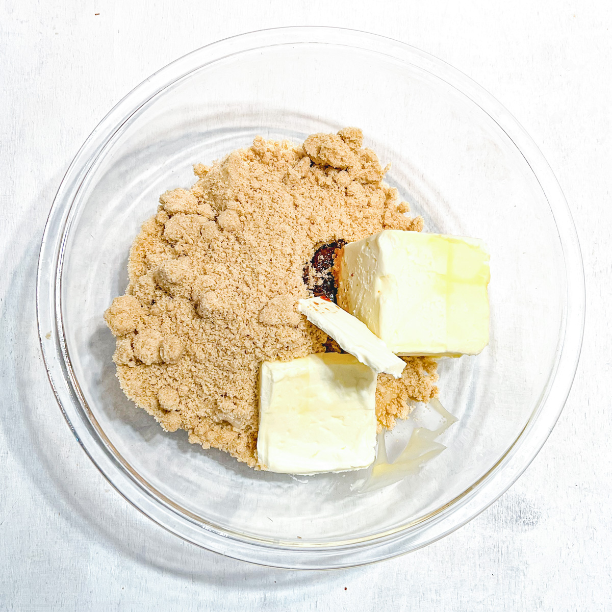 Ingredients for vegan sugar fudge in a large microwavable bowl